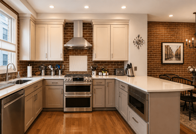 A kitchen remodel done in Old Town Alexandria, Virginia by Select Kitchen & Bath.