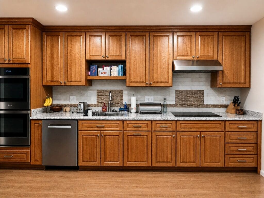 A picture of a full kitchen remodel done in Fort Hunt Alexandria, Virginia by Select Kitchen & Bath.